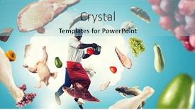  Presentation with cooking chef - Slide deck featuring black-chef-creative-cooking-mixed background and a light blue colored foreground