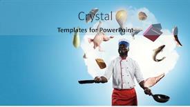  Presentation with cooking chef - Presentation with black-chef-creative-cooking-mixed background and a light blue colored foreground