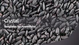  Presentation with rice - PPT theme enhanced with black china rice close up background and a dark gray colored foreground