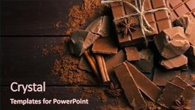  Presentation with spices - Amazing slide deck having black chocolate pieces with spices backdrop and a wine colored foreground