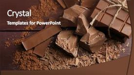  Presentation with spices - Colorful PPT theme enhanced with black chocolate pieces with spices backdrop and a tawny brown colored foreground