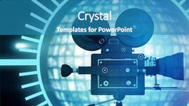  Presentation with circle - Theme with black circle with branch background and a teal colored foreground