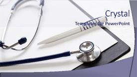  Presentation with clipboard stethoscope - Theme with black clipboard with stethoscope medicine background and a  colored foreground