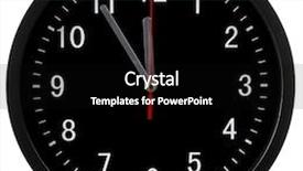  Presentation with clock - PPT theme enhanced with black clock showing five minutes background and a black colored foreground