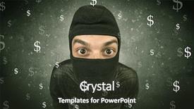  Presentation with black hand - Audience pleasing slides consisting of black clothes and toll backdrop and a tawny brown colored foreground