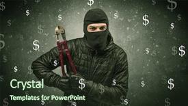  Presentation with clothing wooden clothes hanger object - Amazing PPT theme having black clothes and toll backdrop and a tawny brown colored foreground