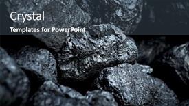  Presentation with energy coal - Slide deck with black-coal-energy-source-industrial background and a ocean colored foreground