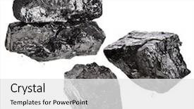 Presentation with coal - Slide deck featuring black coal isolated on white background and a white colored foreground