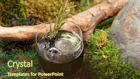  Presentation with cocktail black and white - Amazing slide deck having black cocktail with rosemary on moss natural drink concept nordic cuisine backdrop and a tawny brown colored foreground