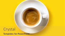 Presentation with black yellow - Audience pleasing presentation consisting of black-coffee-in-a-cup backdrop and a yellow colored foreground