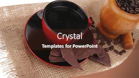  Presentation with coffee chocolate - Slide deck consisting of black-coffee-with-dark-chocolate background and a tawny brown colored foreground