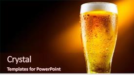  Presentation with cold beer - Beautiful PPT theme featuring black color background border backdrop and a wine colored foreground