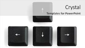  Presentation with black children computer - Theme having direction arrows - black computer arrow keys isolated background and a white colored foreground