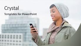  Presentation with clothes - Audience pleasing slide deck consisting of black cool - amused young model in winter backdrop and a sky blue colored foreground