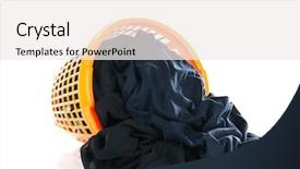  Presentation with clothes - Presentation theme having black cotton soil - clothes in plastic basket background and a white colored foreground