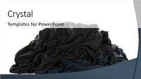  Presentation with laundry - Presentation having black cotton soil - pile of dirty laundry background and a white colored foreground