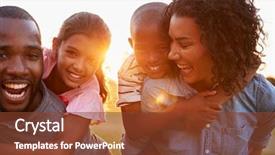  Presentation with black family - Cool new slides with black couple enjoying family time backdrop and a tawny brown colored foreground