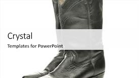  Presentation with cowboy - Colorful PPT layouts enhanced with black cowboy boots backdrop and a white colored foreground