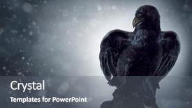  Presentation with crow - Presentation theme with black crow sitting background and a gray colored foreground