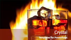  Presentation with whiskey - Audience pleasing theme consisting of black cubes - whiskey concept backdrop and a crimson colored foreground