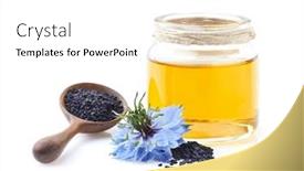  Presentation with cumin - Amazing presentation having black-cumin-oil-with-seeds backdrop and a white colored foreground
