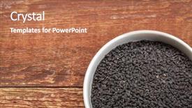  Presentation with nigella sativa seed - Amazing presentation design having black cumin seeds nigella sativa backdrop and a coral colored foreground