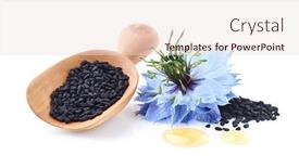  Presentation with cumin cumin cumin - Audience pleasing slides consisting of black-cumin-seeds-with-flower backdrop and a lemonade colored foreground