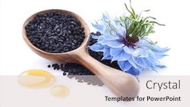  Presentation with cumin - Slides with black-cumin-seeds-with-nigella background and a lemonade colored foreground