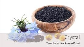  Presentation with nigella - Cool new PPT layouts with black-cumin-seeds-with-nigella backdrop and a lemonade colored foreground