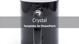  Presentation with black - Colorful presentation design enhanced with black-cup-isolated and a dark gray colored foreground