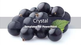  Presentation with currant - Slides enhanced with black-currant-with-leaf-isolated background and a dark gray colored foreground