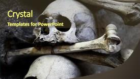  Presentation with bone - Cool new presentation with black death - skulls and bones backdrop and a tawny brown colored foreground