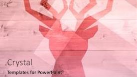  Presentation with deer - Amazing slide deck having black deer against colored wood backdrop and a coral colored foreground