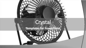  Presentation with electric fan - Amazing theme having black desktop electric fan isolated backdrop and a gray colored foreground