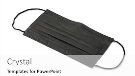  Presentation with medical face mask - Amazing presentation design having black-disposable-medical-face-mask backdrop and a white colored foreground