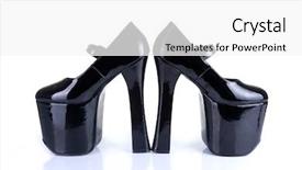  Presentation with black bodygaurd - Presentation featuring black dominatrix style high heel background and a white colored foreground