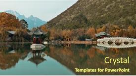  Presentation with dragon - Slide deck having black-dragon-pool-in-lijiang background and a tawny brown colored foreground