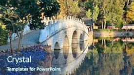  Presentation with hvac black - PPT theme featuring black dragon pool in lijiang background and a ocean colored foreground