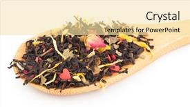  Presentation with dry fruits - Cool new presentation theme with black dry tea with fruits and petals backdrop and a blonde colored foreground