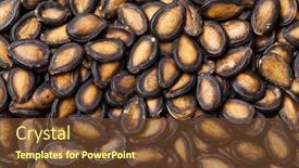  Presentation with black seed - Theme having biscuts - biscuit sandwich with caramelized milk background and a coral colored foreground