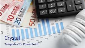  Presentation with energy savings - Beautiful theme featuring black economic empowerment - saving money by using energy backdrop and a sky blue colored foreground