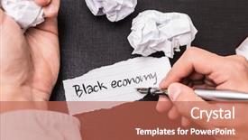  Presentation with economy - Theme with black economy background and a red colored foreground
