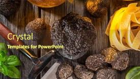  Presentation with winter - Theme having black-edible-winter-truffle-tagliatelle background and a tawny brown colored foreground