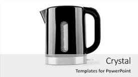  Presentation with electrical - Beautiful theme featuring black electrical kettle isolated backdrop and a light gray colored foreground