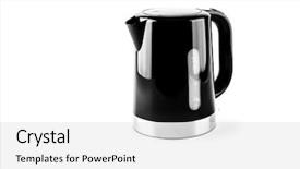  Presentation with electrical - Beautiful PPT layouts featuring black electrical kettle isolated backdrop and a white colored foreground