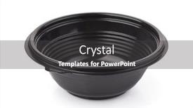  Presentation with black 3d plastic print texture - Cool new presentation theme with black-empty-disposable-plastic-takeaway backdrop and a dark gray colored foreground