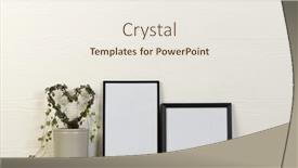  Presentation with interior design - PPT theme enhanced with black-empty-frames-with-copy background and a sky blue colored foreground