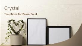  Presentation with interior design - Presentation enhanced with black-empty-frames-with-copy background and a cream colored foreground