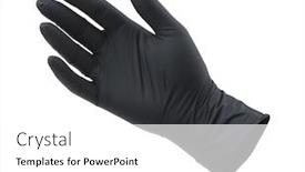  Presentation with automotive black and white - Colorful theme enhanced with black-empty-nitrile-protective-glove backdrop and a white colored foreground