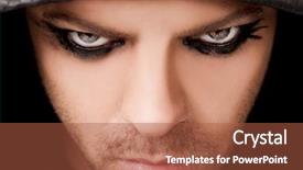  Presentation with eye shadow - Slides with black eye shadow looking scary background and a red colored foreground